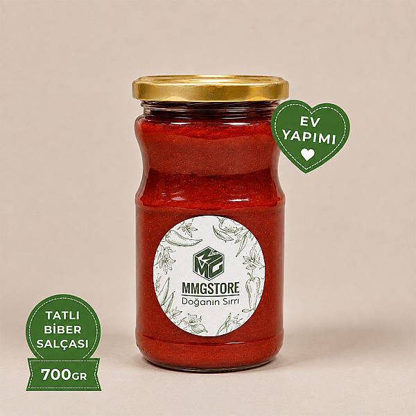Antep Tatlı Biber Salçası Cam Kavanoz 700 Gr - 1